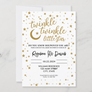 EDITABLE Twinkle Twinkle Little Star,Boy Shower, Invitation