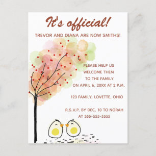 Editable Two Chicks Adoption Invitation Card