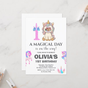 Editable Unicorn Birthday Party Invitation