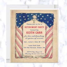 Editable USA Patriotic Retirement
