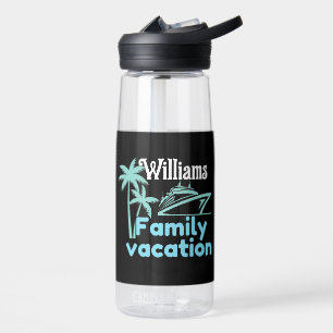 Editable Vacation Cruise Water Bottle