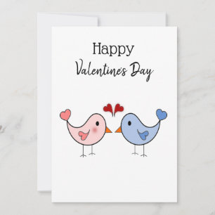Editable Valentine's Day Card Love Birds