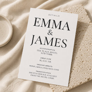 Editable Vertical Typography Luxury Details Card
