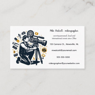 Editable Videographer Business Card