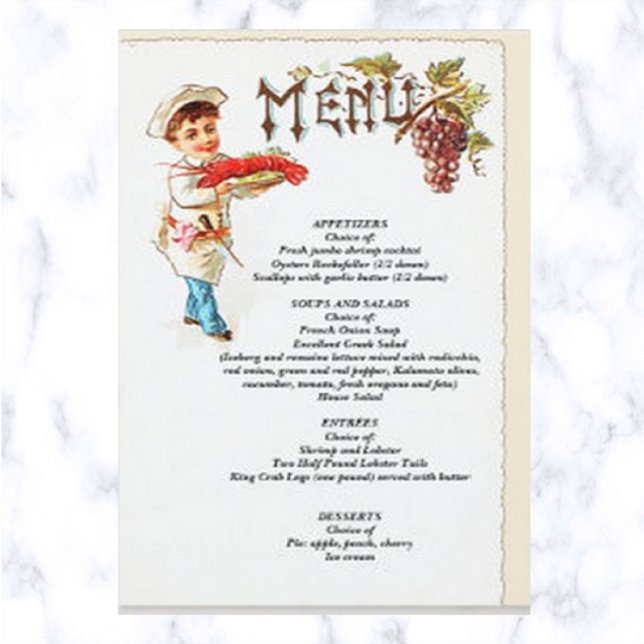 Editable Vintage Chef With a Lobster (Creator Uploaded)