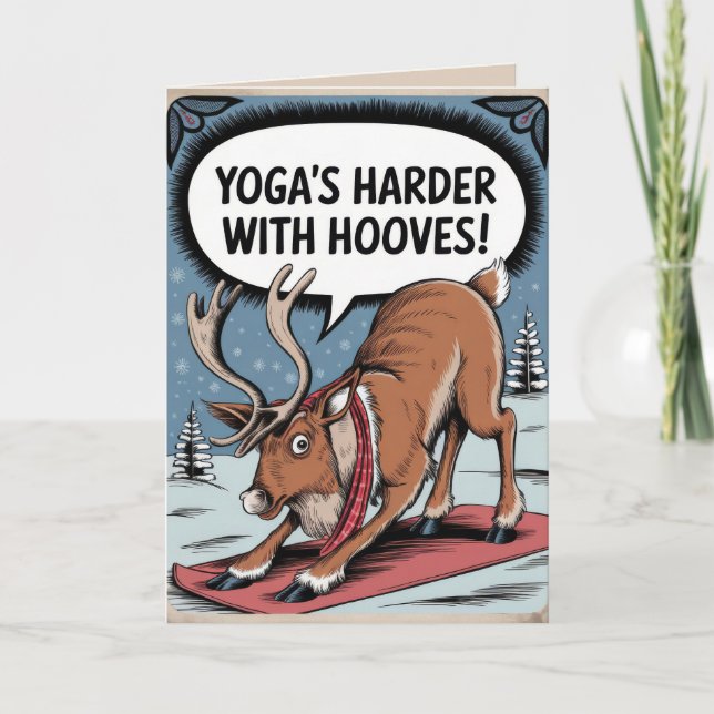 EDITABLE Vintage Funny Christmas Card (Front)