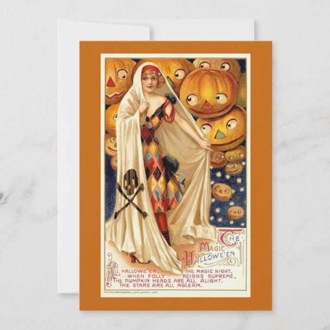 Editable Vintage Halloween Card with Humour (Front)