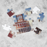 Editable Vintage Las Vegas Showboat Jigsaw Puzzle<br><div class="desc">This is a photo of the swimming pool at the Showboat Hotel and Casino in 1961. It was taken by Ferris H. Scott of Santa Ana, California. The showboat hotel was built in 1952, became the Castaways in 2000 and was demolished in 2006. Enjoy this retro pin reflecting old Las...</div>