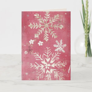 EDITABLE Vintage Pink Christmas Card