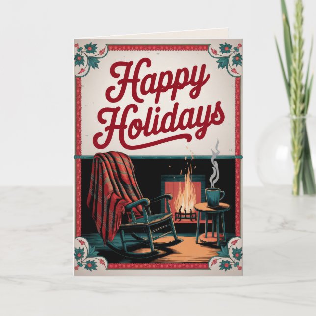 EDITABLE Vintage Xmas Christmas Card (Front)