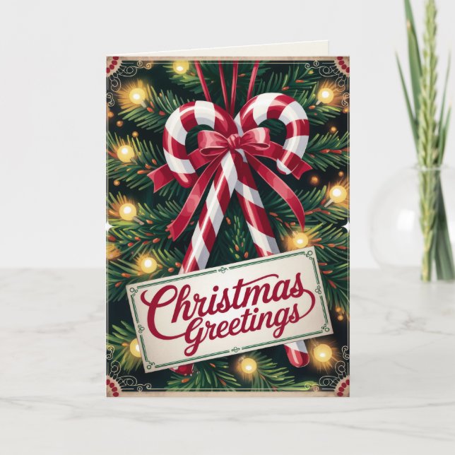EDITABLE Vintage Xmas Christmas Card (Front)