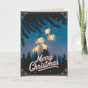 EDITABLE Vintage Xmas Christmas Card
