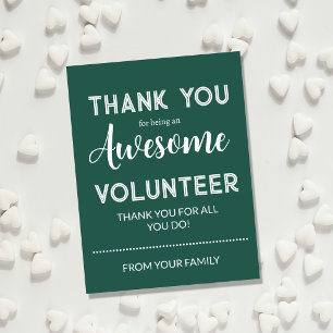 Editable Volunteer Appreciation Postcard Persona
