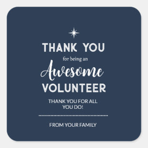 Editable Volunteer Appreciation Sticker Custom T
