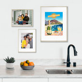 Editable Waikiki Beach Champagne In Hawaii   Poster