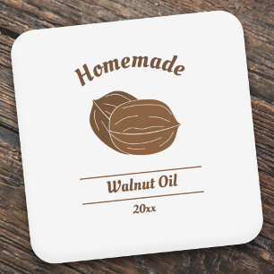 Editable Walnut Oil Label Sticker