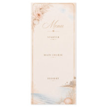 Editable Watercolor Beach Wedding Menu