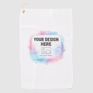 Editable Watercolor Design Template – Your Design Golf Towel