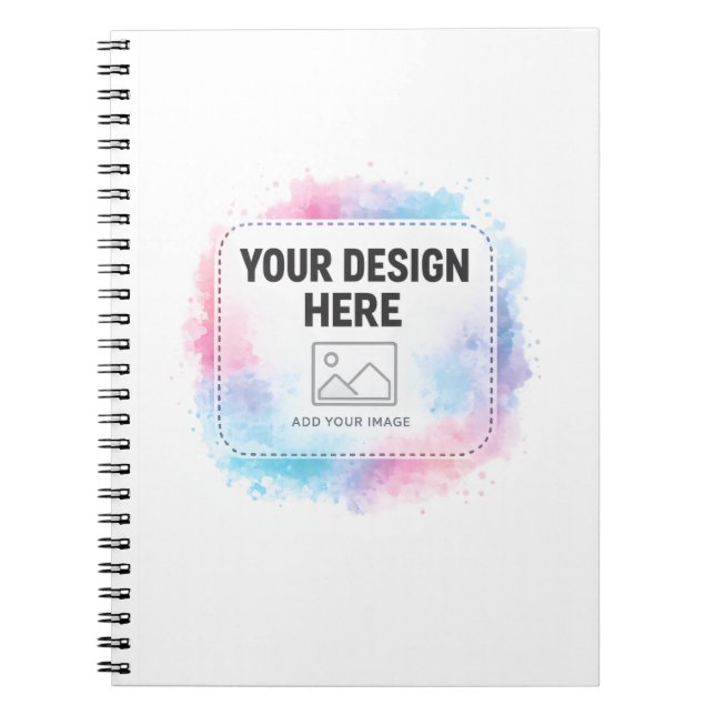 Editable Watercolor Design Template – Your Design Notebook (Front)