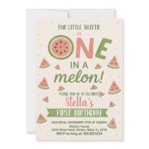 Editable Watermelon Birthday Invitation for Kids