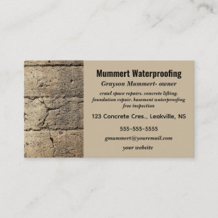 Editable Waterproofing Services Business Card