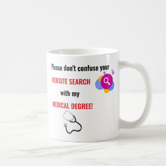 Editable Website Search And Medical Degree Coffee Mug