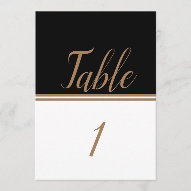 Editable Wedding Reception Table Numbers (Front)