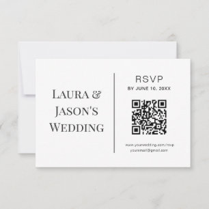 Editable Wedding RSVP Card with QR Code 