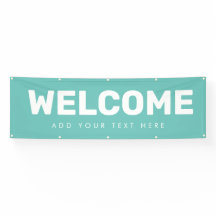 Editable Welcome Banner Poster Vinyl Announcement