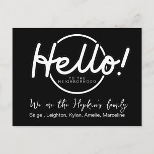 Editable "We're New to the Neighbourhood" Card 