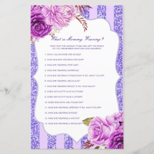 Editable What is Mummy Wearing Baby Shower Game