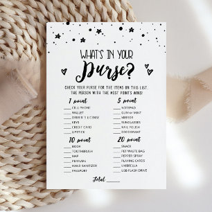 Editable What's in your purse Bridal Shower Card