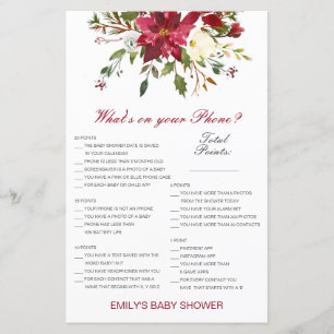 Editable What's on your Phone Baby Shower Game