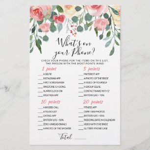 Editable What's on your phone Baby Shower Game