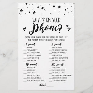 Editable What's on your phone Bridal Party game
