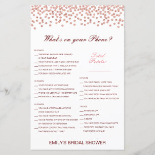 Editable What's on your Phone Bridal Shower Game