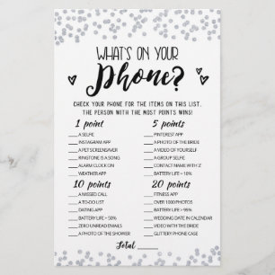 Editable What's on your phone Hen Party game