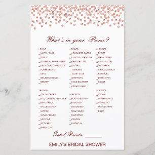 Editable What's on your Purse Bridal Shower Game