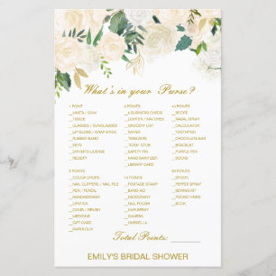 Editable What's on your Purse Bridal Shower Game