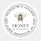 Editable White Honey Jar Bee Label 