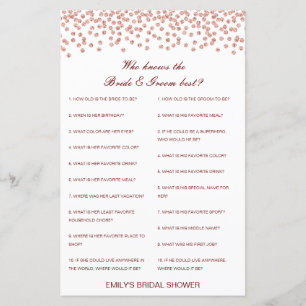 Editable Who Knows Bride and Groom Best Card