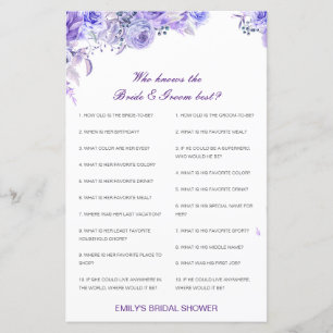Editable Who Knows Bride and Groom Best Card