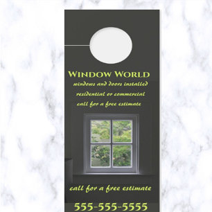 Editable Windows and Doors Door Hanger