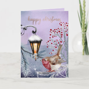 EDITABLE Winter Nights Vintage Christmas Card