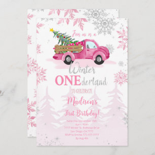 Editable Winter ONEderland Invitation