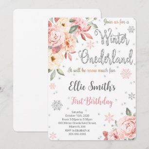 Editable Winter Wonderland Invitation