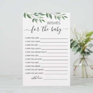 Editable Wishes for Baby Shower Party card