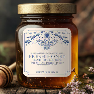 Editable Witchy Tarot Honey Jar Honeybee Label