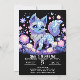 Editable Wolf Digital Birthday Invitation