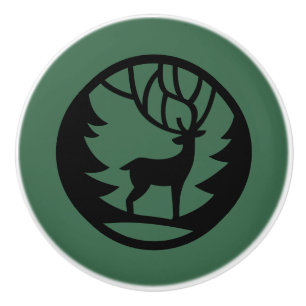 Editable Woodland Deer Ceramic Knob